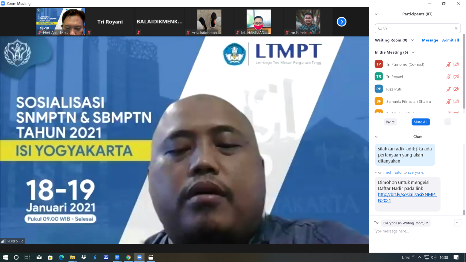 Sosialisasi SNMPTN dan SBMPTN tahun 2021 di Kabupaten