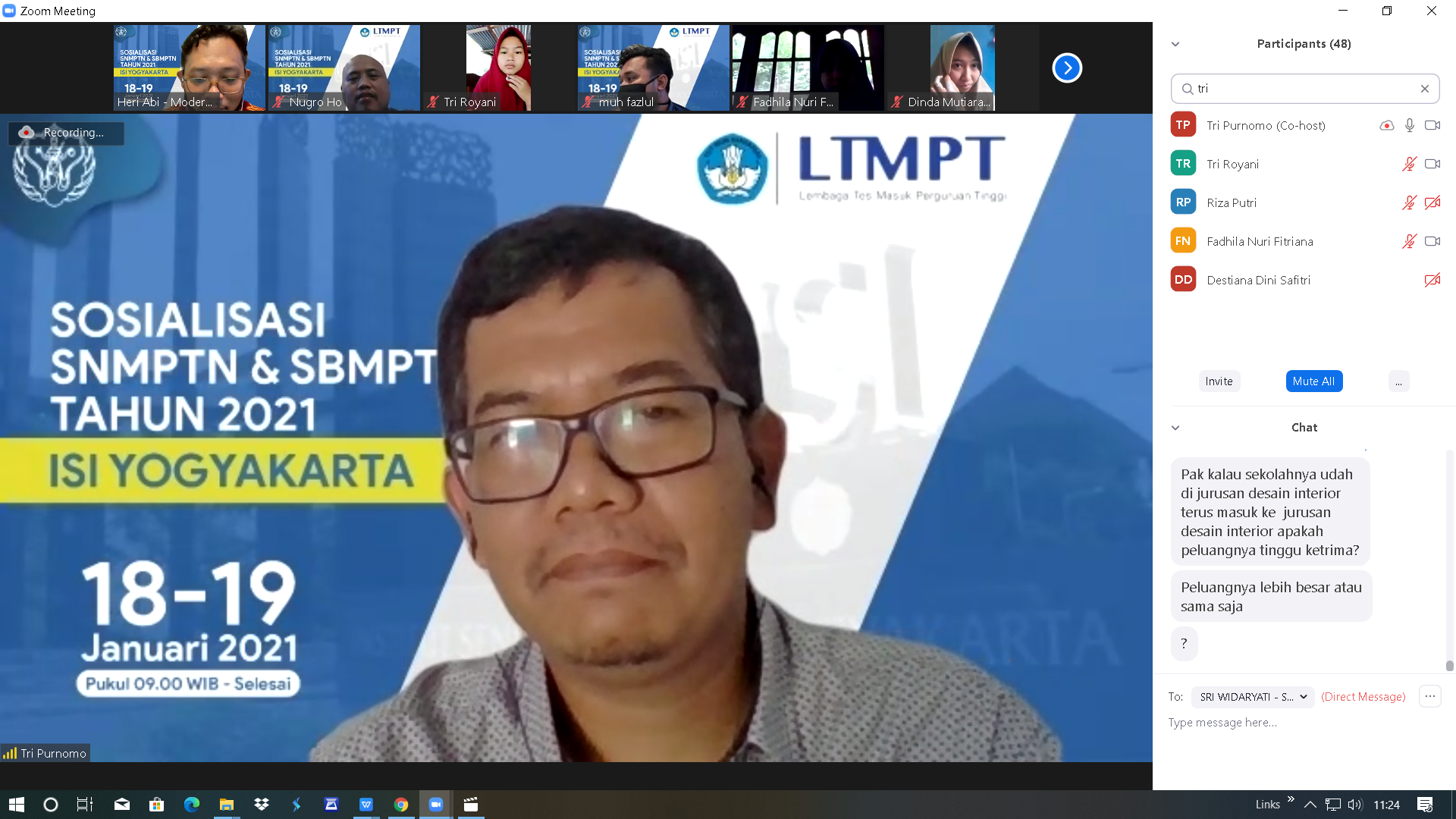 Sosialisasi SNMPTN dan SBMPTN tahun 2021 di Kabupaten